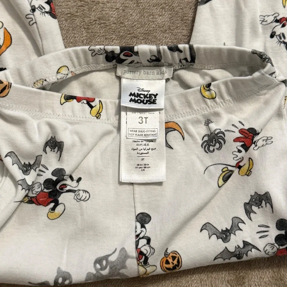 Pottery Barn Kids Disney Mickey Mouse Halloween Organic Cotton Pajamas 3T Set